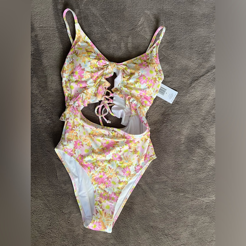 Floral Cutout One-Piece Swimsuit
